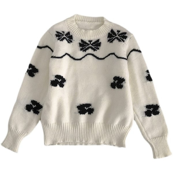 Ležeran džemper s O-izrezom