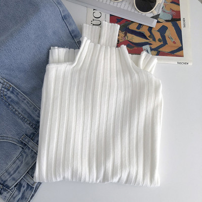 Pulover de dama cu guler inalt si maneci lungi