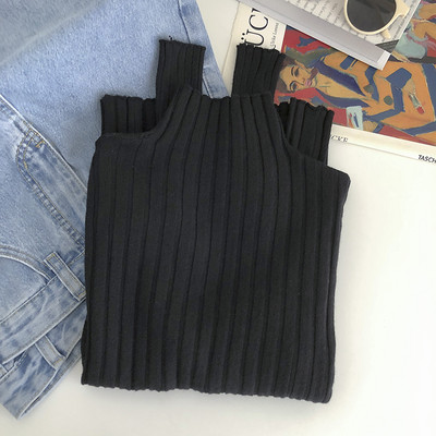 Pulover de dama cu guler inalt si maneci lungi