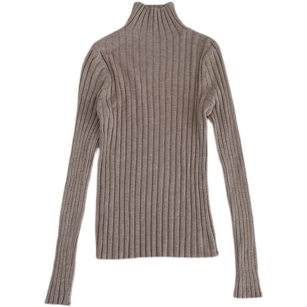 Pulover de dama cu guler inalt si maneci lungi