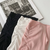 Modern női blúz csupasz váll - három színben