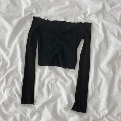 Modern női blúz csupasz váll - három színben