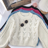 Modern pulóver kerek nyakkivágással