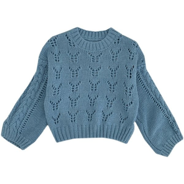 Modern pulóver kerek nyakkivágással