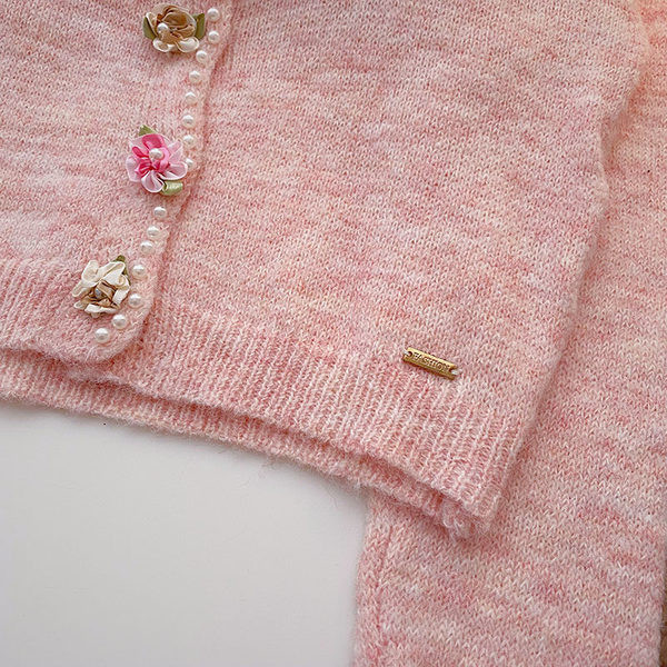 Lühike naiste kardigan pärlitega
