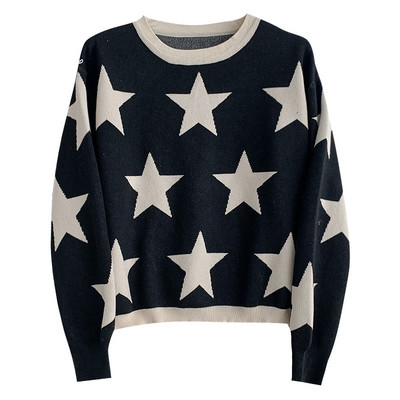 Kahes värvitoonis ovaalse kaelusega vabaaja kampsun