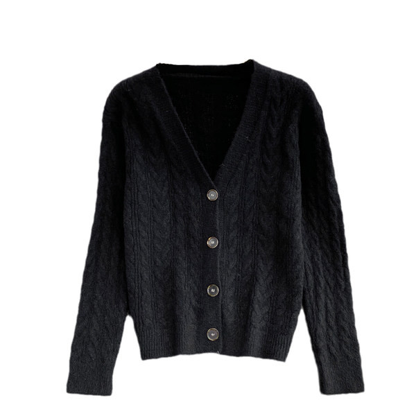 Vesta de dama cu nasturi si decolteu spitz - patru culori