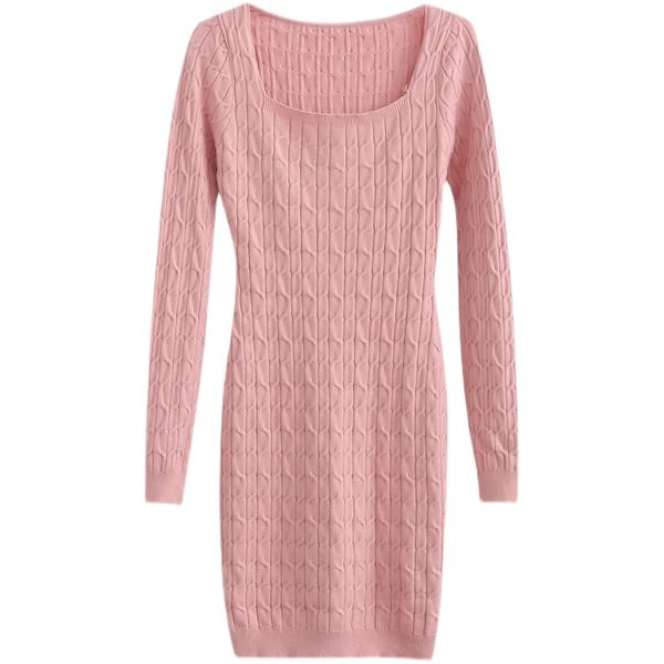 Vékony kötésből készült női testhezálló ruha