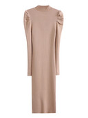 Hosszú kötött ruha puffos ujjakkal