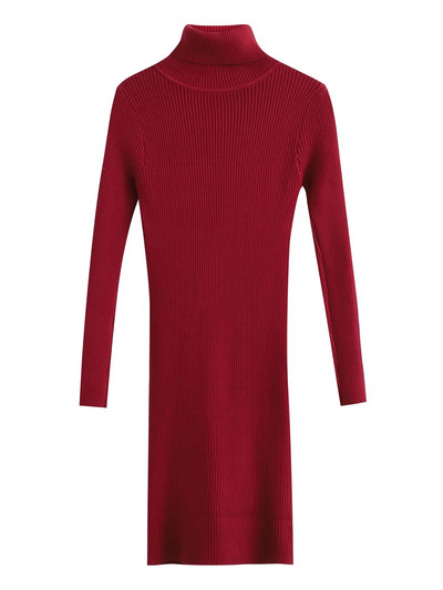 Testhezálló kordbársony ruha pólógallérral