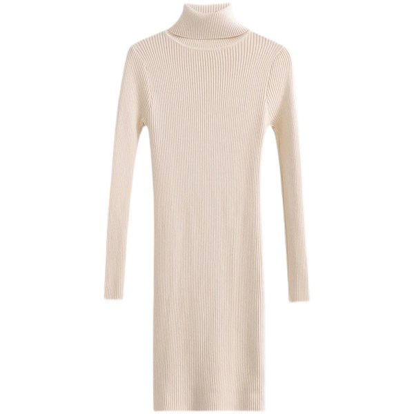 Testhezálló kordbársony ruha pólógallérral