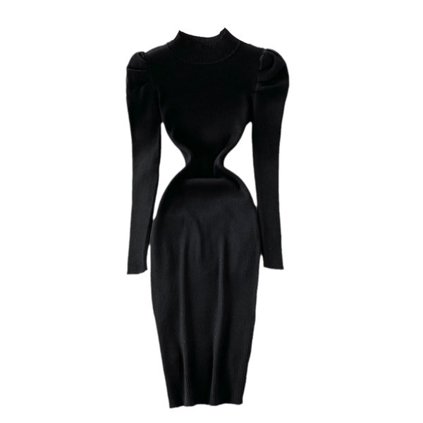 Női testhezálló ruha, hosszú ujjal