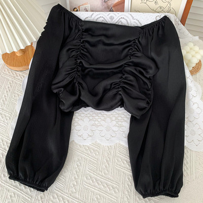 Modern női blúz csónakos nyakkivágással, több színben