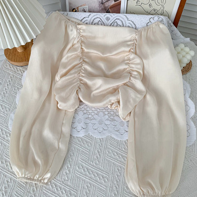 Modern női blúz csónakos nyakkivágással, több színben