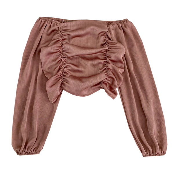 Modern női blúz csónakos nyakkivágással, több színben