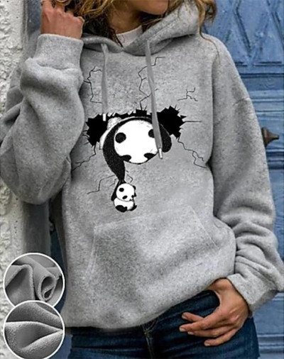 Naiste vabaaja värvitrükiga dressipluus