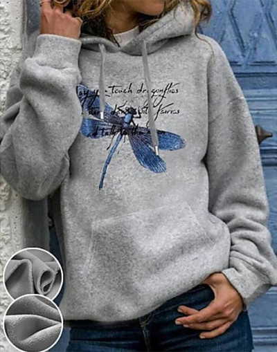 Naiste vabaaja värvitrükiga dressipluus