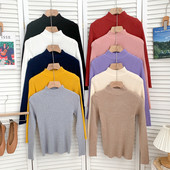 Női blúz alacsony gallérral, hosszú ujjú több színben