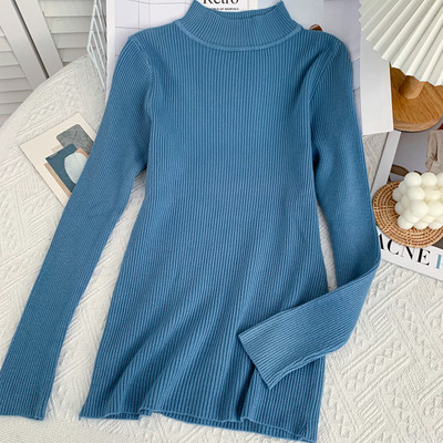 Női blúz alacsony gallérral, hosszú ujjú több színben