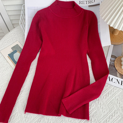 Női blúz alacsony gallérral, hosszú ujjú több színben