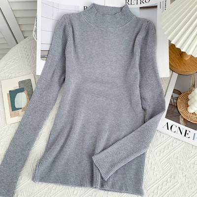 Női blúz alacsony gallérral, hosszú ujjú több színben