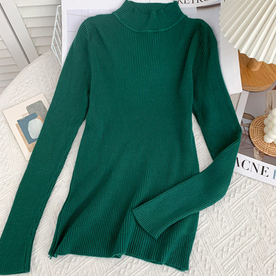 Női blúz alacsony gallérral, hosszú ujjú több színben