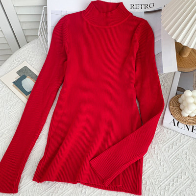 Női blúz alacsony gallérral, hosszú ujjú több színben