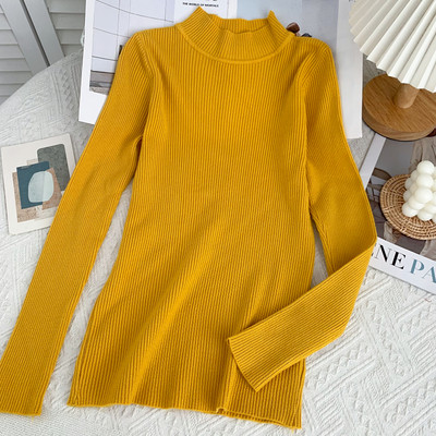 Női blúz alacsony gallérral, hosszú ujjú több színben