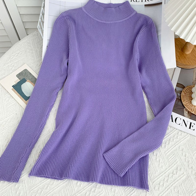 Női blúz alacsony gallérral, hosszú ujjú több színben