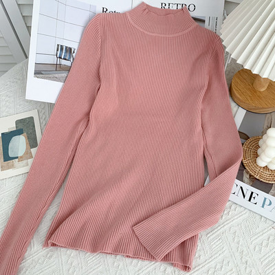 Női blúz alacsony gallérral, hosszú ujjú több színben