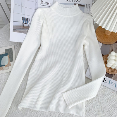 Női blúz alacsony gallérral, hosszú ujjú több színben