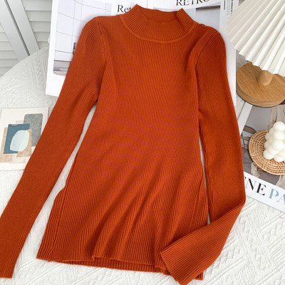 Női blúz alacsony gallérral, hosszú ujjú több színben