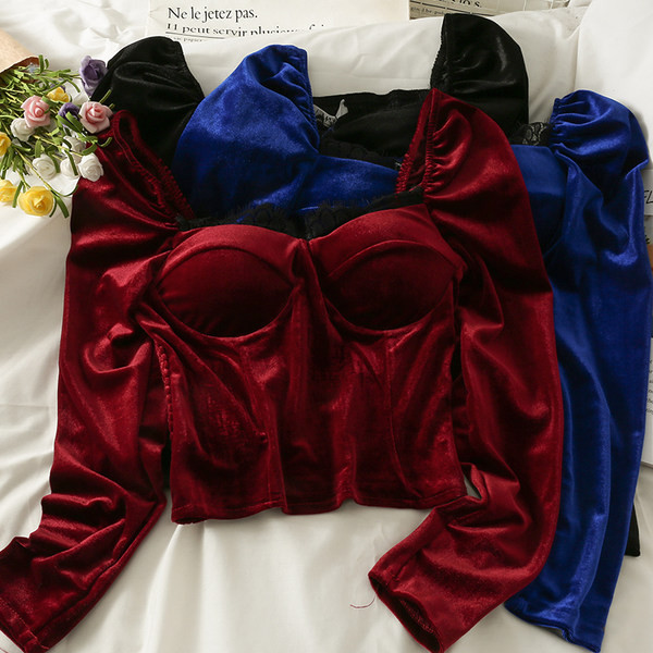 Modern blúz négyzet alakú nyakkivágással