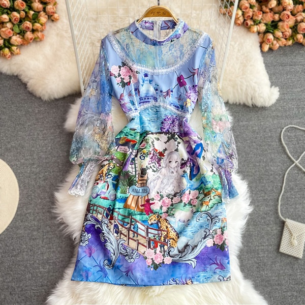 Modern női ruha cipzárral kék színben