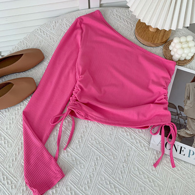 Lühike naiste ühe varrukaga pluus