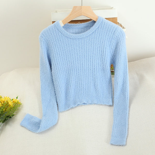 Női blúz ovális nyakkivágással, négy színben