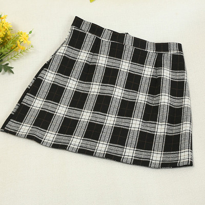 Új modell kockás szoknya magas derékkal