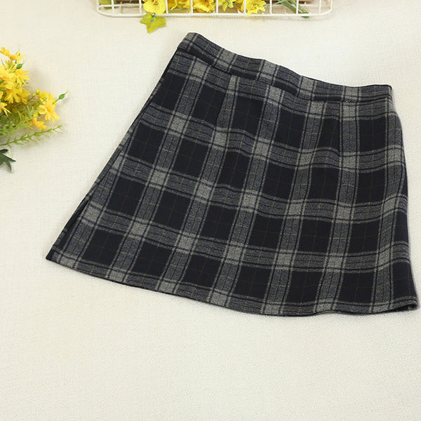 Új modell kockás szoknya magas derékkal