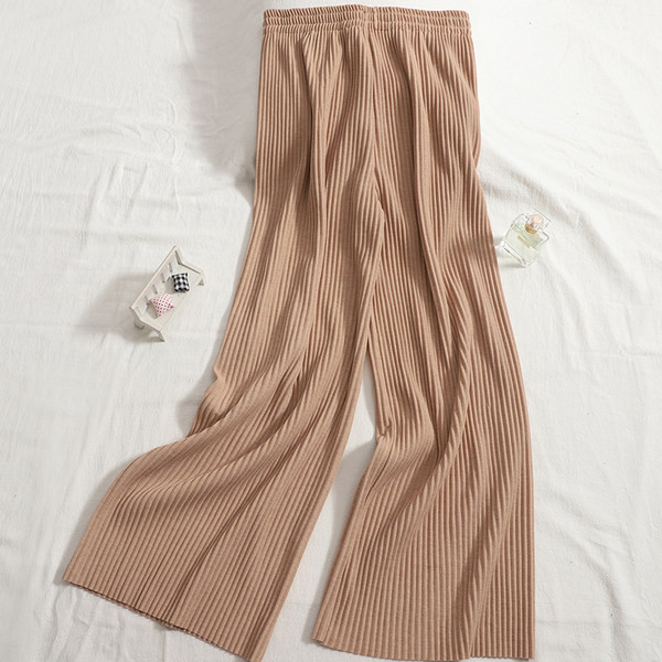 Plisseeritud püksid elastse vöökohaga