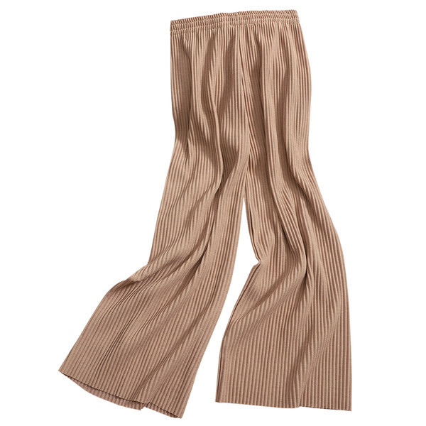 Plisseeritud püksid elastse vöökohaga