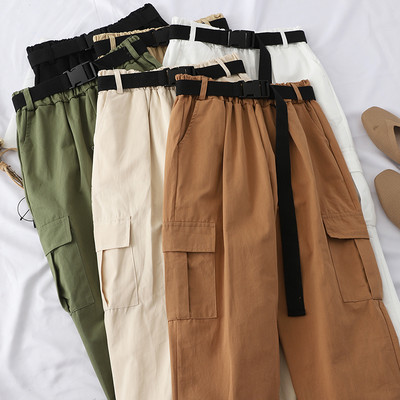Дамски ежедневен панталон с колан и джобове
