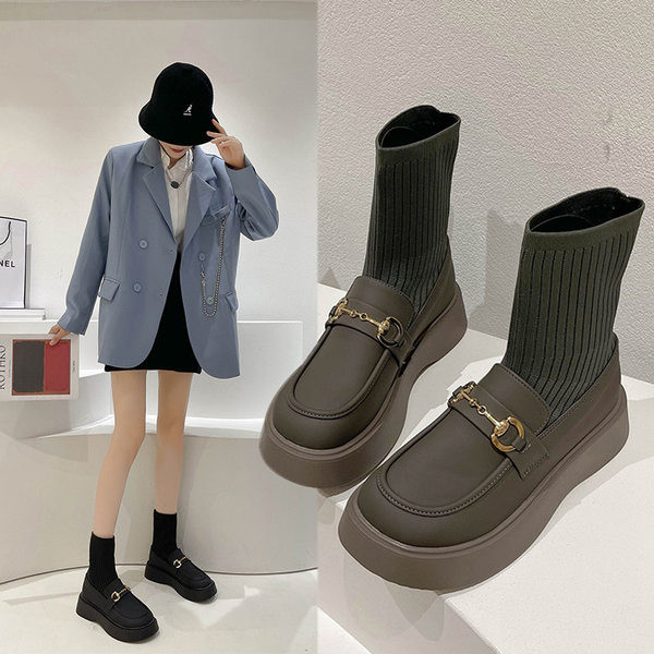 Női alkalmi zokni fém lánccal