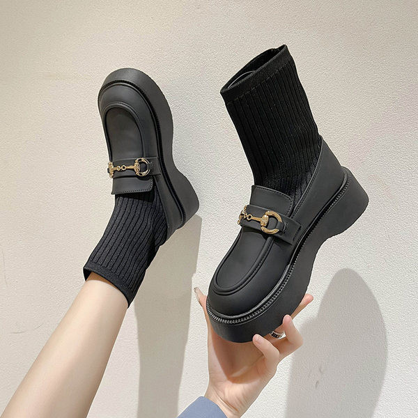 Női alkalmi zokni fém lánccal