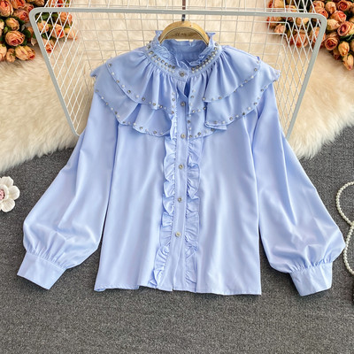 Ženska košulja sa kamenčićima i širokim rukavima u četiri boje