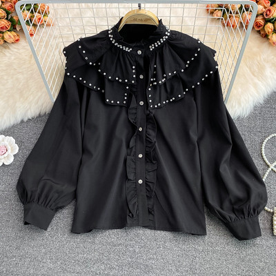 Ženska košulja sa kamenčićima i širokim rukavima u četiri boje