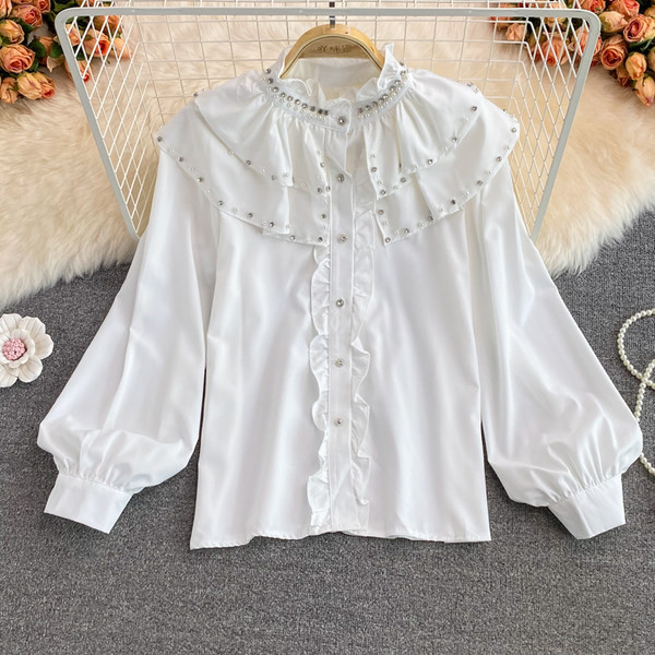 Ženska košulja sa kamenčićima i širokim rukavima u četiri boje