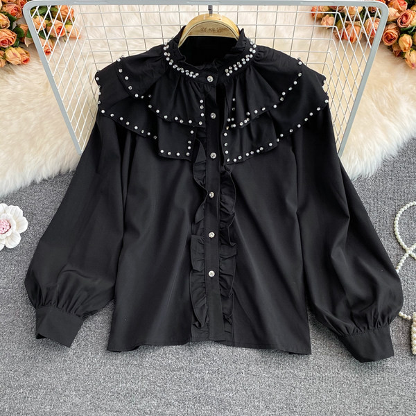 Ženska košulja sa kamenčićima i širokim rukavima u četiri boje