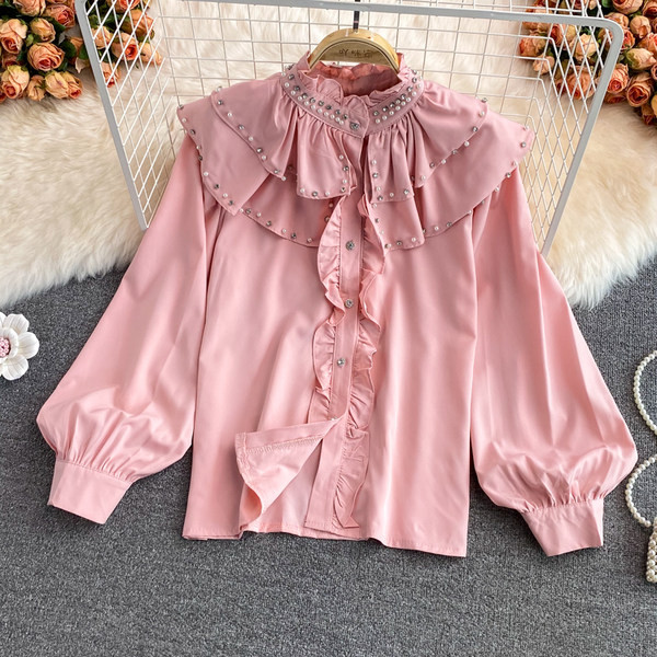 Ženska košulja sa kamenčićima i širokim rukavima u četiri boje