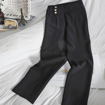 Модерен панталон с копчета и висока талия