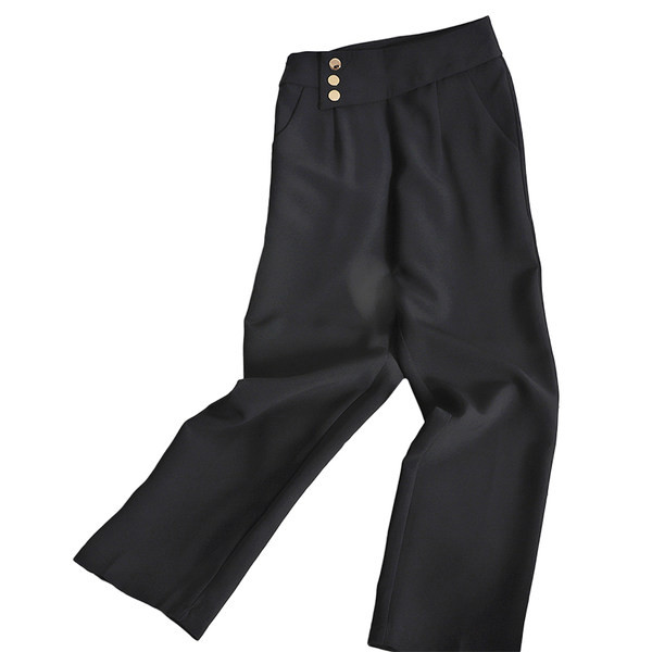 Модерен панталон с копчета и висока талия